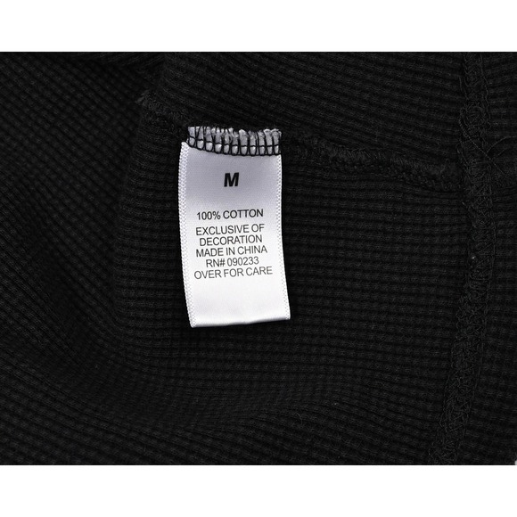 Fear of God Essentials Thermal Henley Men's M Waffle Knit Basic Shirt Pullover - Picture 9 of 9